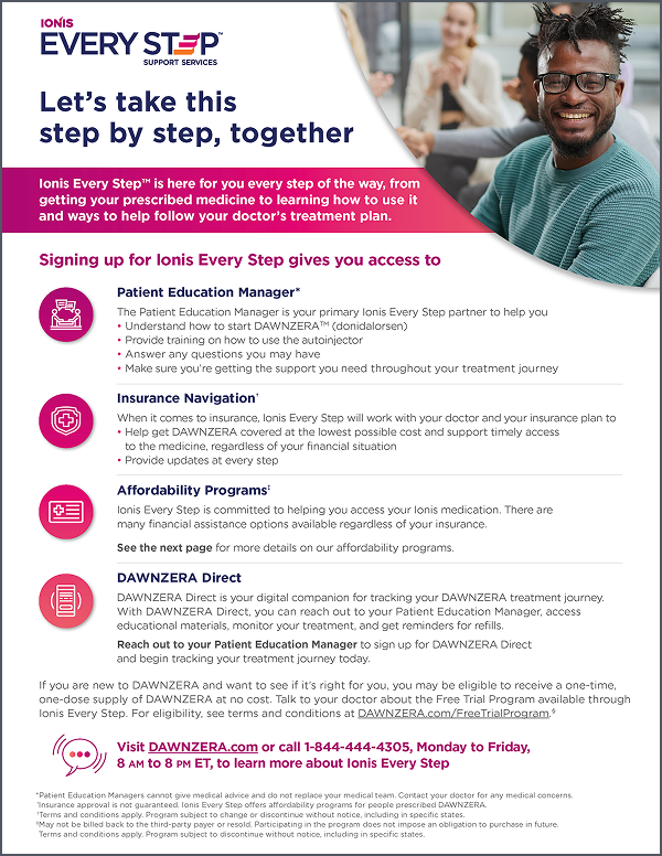 A preview of the Ionis Every Step Brochure